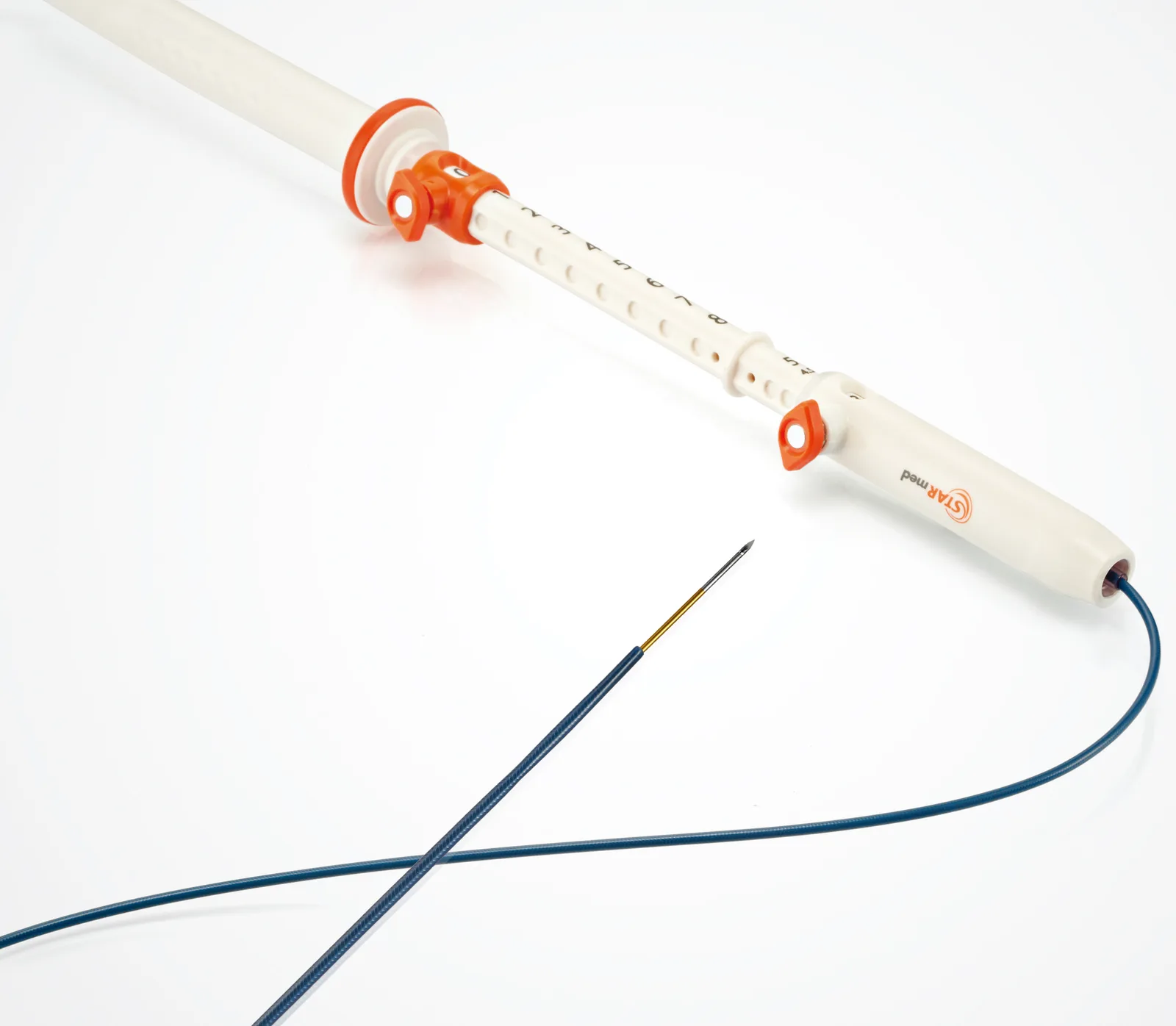 STARmed EUSRA endoscopic ultrasound-guided radiofrequency ablation electrode with handle, needle and cable