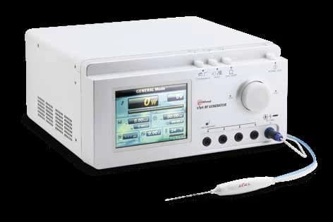 STARmed VIVA RF generator with touchscreen display and connected RF electrode
