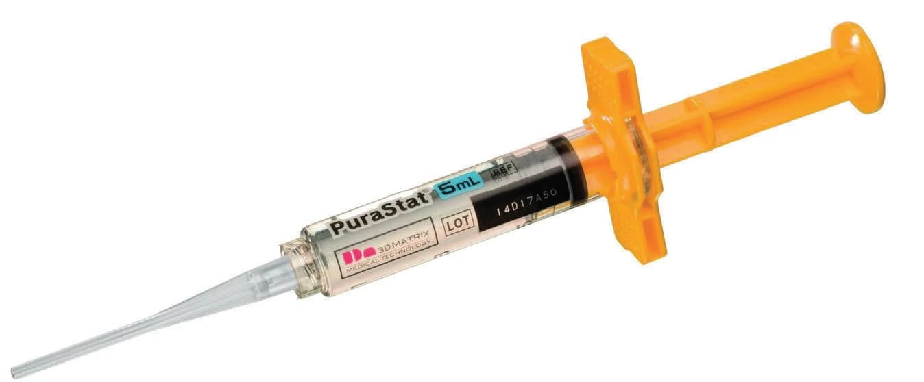 3-D Matrix PuraStat prefilled haemostatic gel syringe applicator